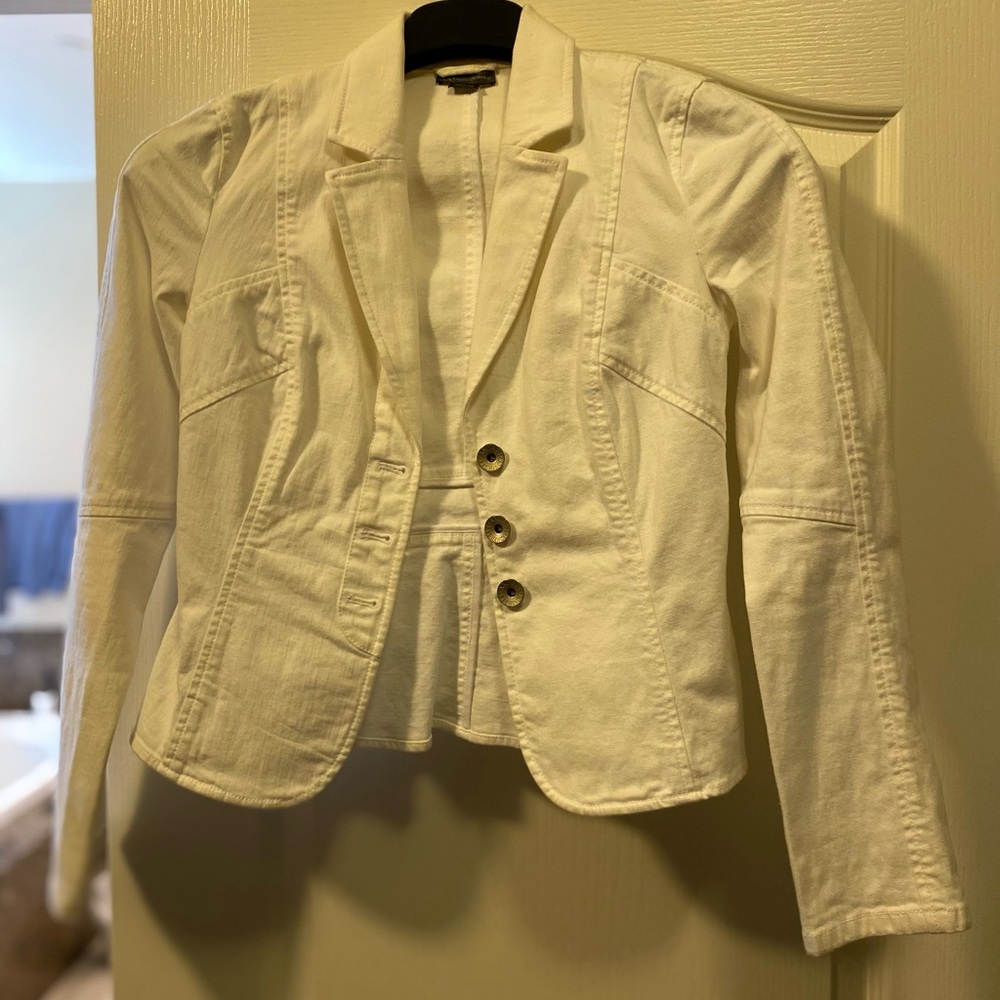 White size small Armani exchange jacket